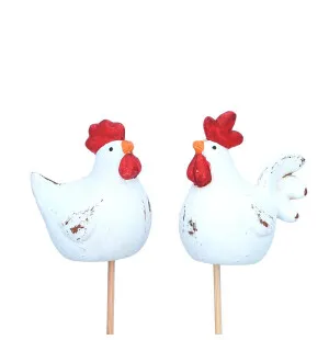 Blompinne med höna i keramik kuva