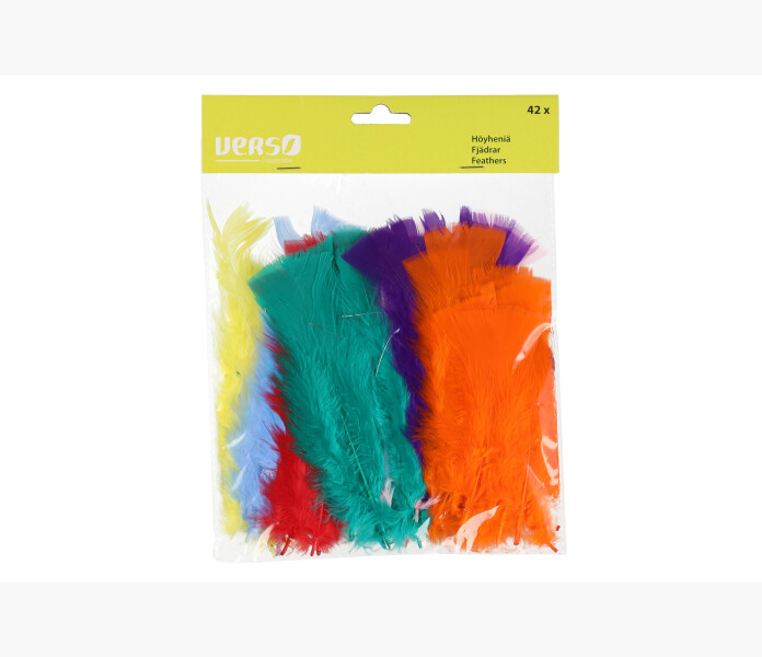 Paskfjadrar 42st fargmix. image
