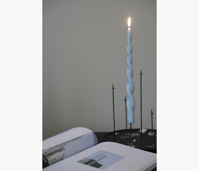 Vio Skruvade ljus kristallbla 2st 29cm image