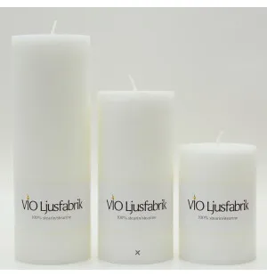 Vio Blockljus Vit, 7 x 15cm image