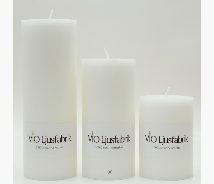 Vio Blockljus Vit 7 x 15cm image