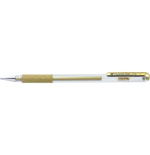Pentel Hybrid Gel Grip Roller Pen 0.8mm Guld image