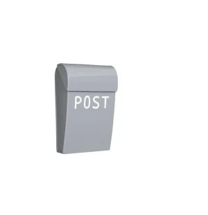 Bruka Design Postlåda ljusgrå vit text, liten image