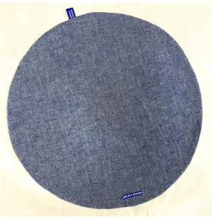 Bruka Design Tablett vaxduk rund Linne mix, blå image