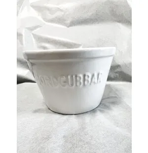 Bruka Design Jordgubbsskål vit med vit text image