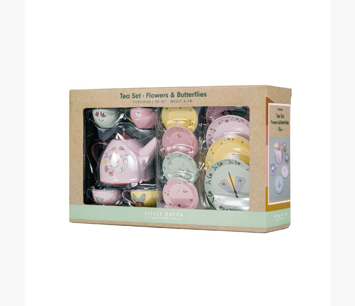 Little Dutch Te set blommor och fjarilar kuva