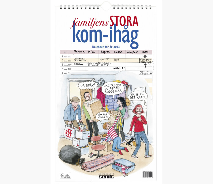 Familjens STORA kom ihag kalender 2023 image