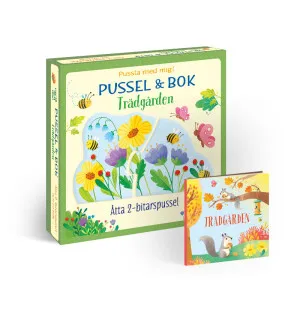 Pussel och bok, Trädgården image
