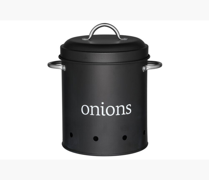 Lokburk i metall svart rund 20cm image