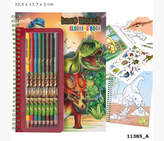 Dino World Malarbok m. fargpennor image
