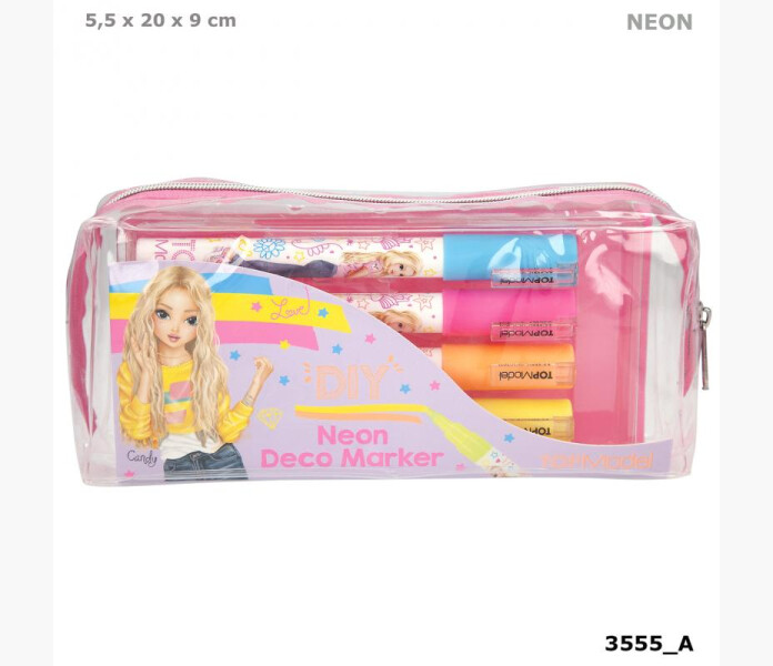 TopModel Neon Dekorations pennor 4st kuva