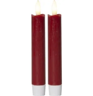Flamme Röd antikljus led 15cm x2 kuva