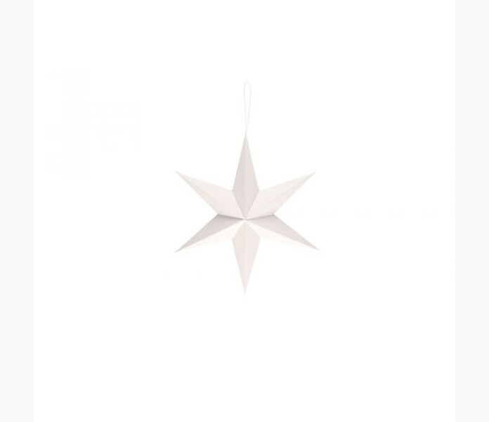 Pappersstjarna sexuddig 50cm vit image
