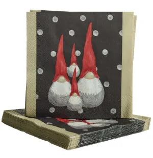 Nääsgrängården servietter Dekortomte svart 25x25cm kuva