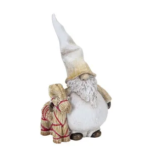Nääsgrängården Tomten Dante med halmbock H.8cm kuva