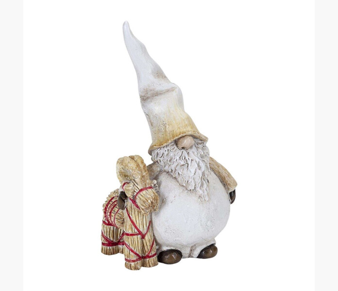 Naasgrangarden Tomten Dante med halmbock H.8cm kuva