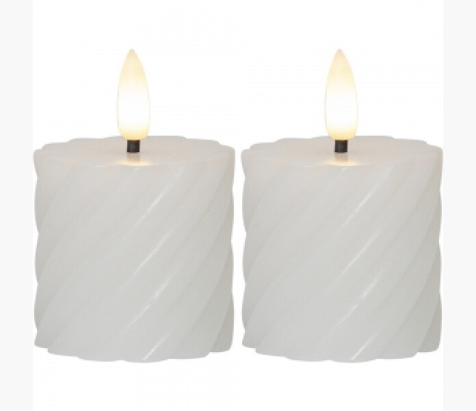 Star Trading Flamme swir Led ljus 2st 75cm vit kuva