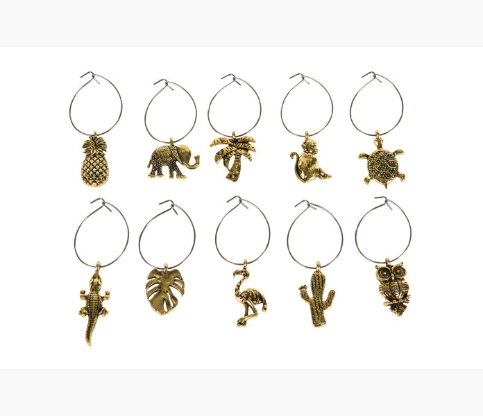 Vinglas koppmarkor guld kuva