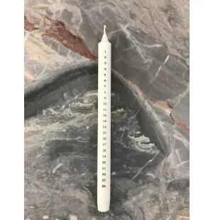 Adventsljus stearin 30cm vit image