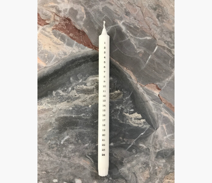 Datumljus stearin 30cm vit kuva