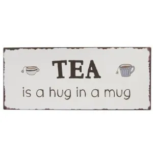 IB Laursen Metall skylt Tea is a hug in a mug kuva