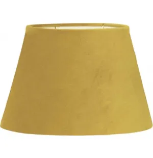 PR Home Lampskärm Oval sammet gul, 20cm kuva