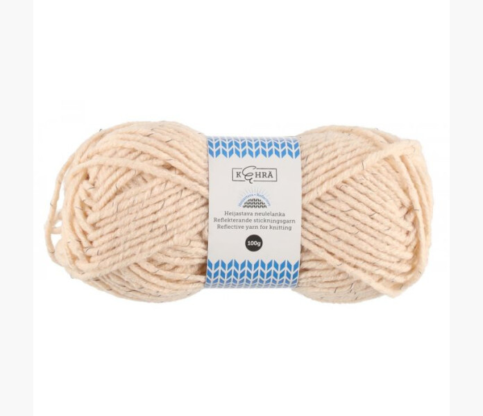 Kehra Reflekterande stickningsgarn beige 100g image