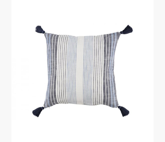 4Living Kudde Grant bla vit randig 50x50cm kuva