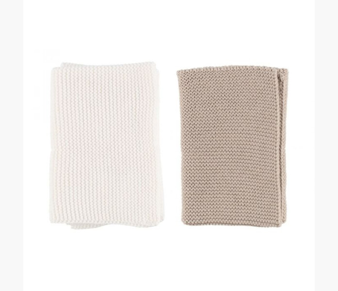 Disktrasa 2st 25x25cm 100 bomull vit beige kuva