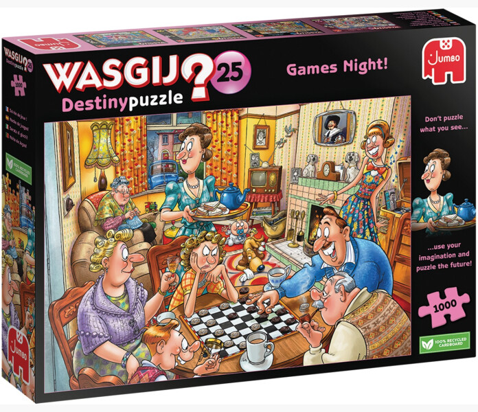 Pussel Wasgij Destiny 25 Games Night 1000bitar kuva