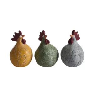 Höna Flores 3st vit, 5,2cm Ruth Vetter image