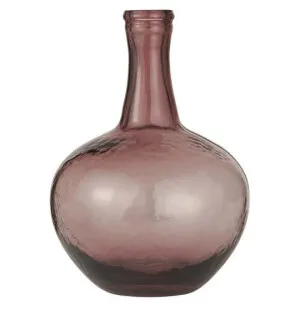 Glasballong Malva munblåst rosa, 28x17cm image