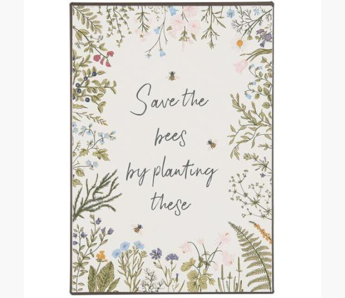 IB Laursen Skylt i metall Save the bees by planting image