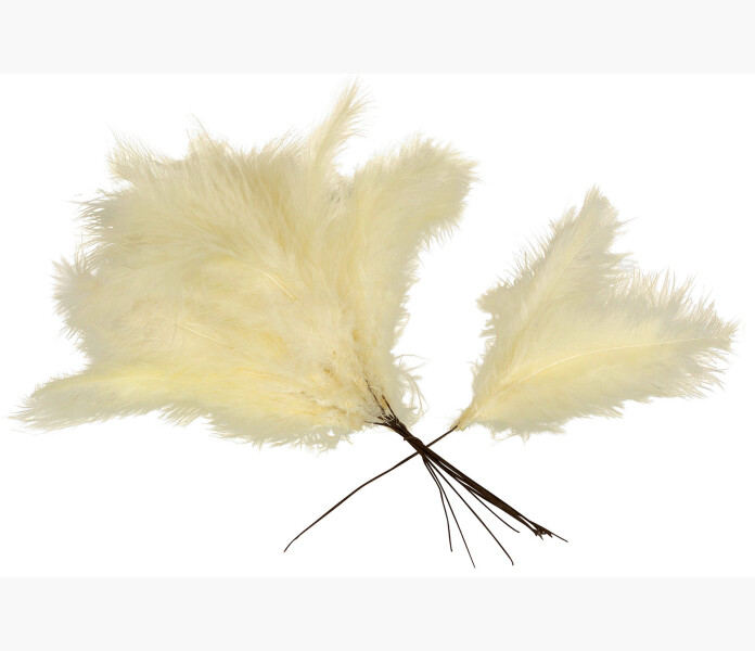 Fjader tradad vippa gul 12st kuva