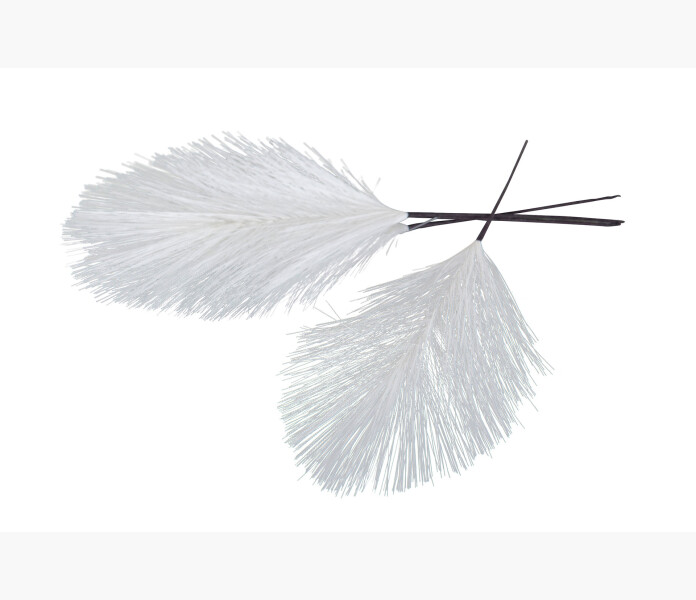 Syntetiska fjadrar tradad vita 12 st image