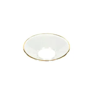 Ljusmanschett klar med guld kant 6,5 cm 4 st image