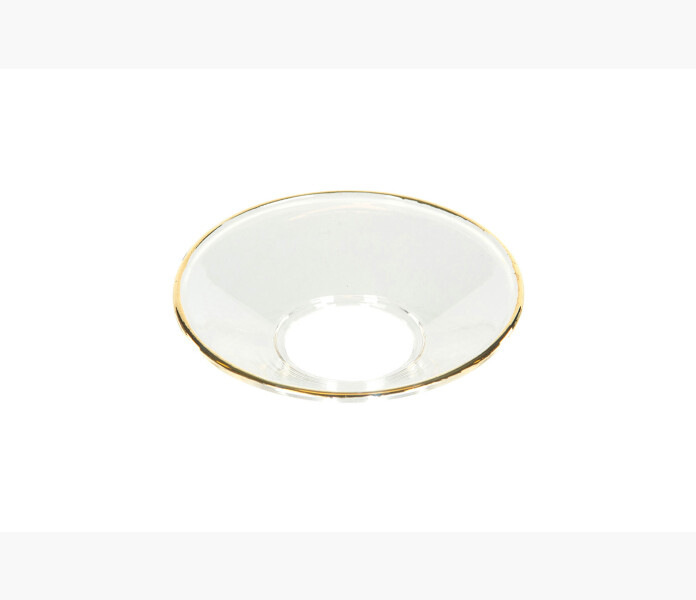 Ljusmanschett klar med guld kant 65 cm 4 st image