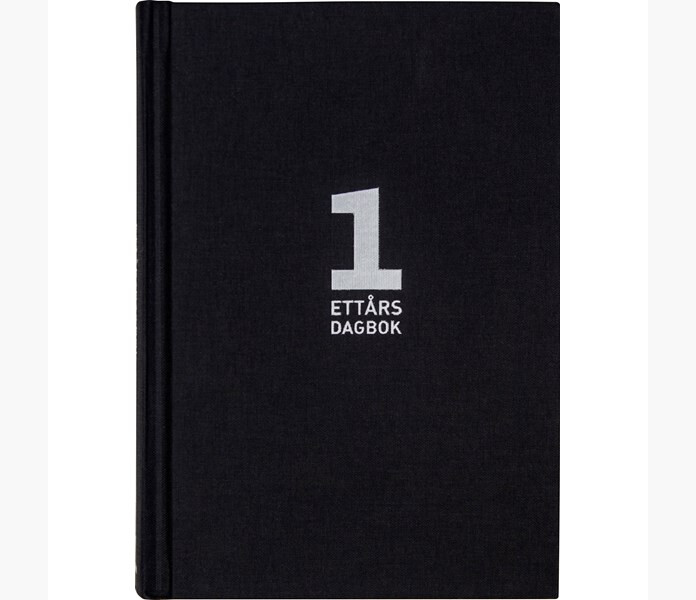 Ettars dagbok svart linnetextil image