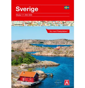 Sverige Vägkarta med rastplatser image