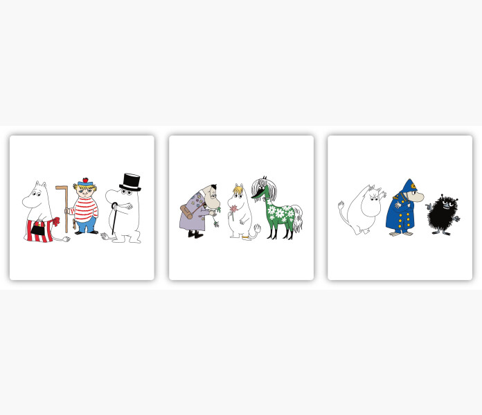 Glasunderlagg Mumin Online 6st v2 kuva