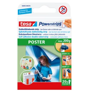Tesa Powerstrips Dubbelhäftande 20st, max 200kg image