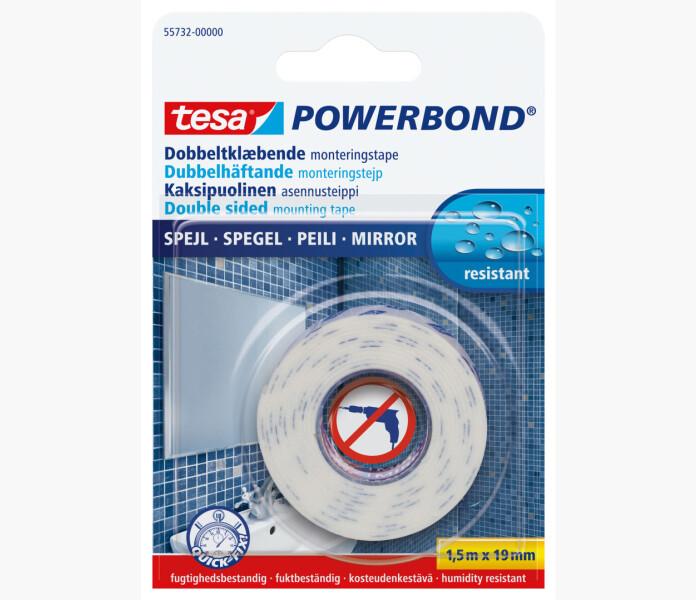 Tesa Dubbelhaftande monteringstejp spegel kuva