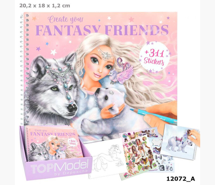 TopModel Fantasy friend malarbok kuva