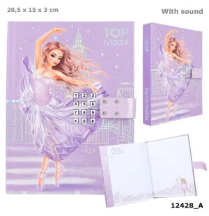 TopModel dagbok med kod & musik kuva