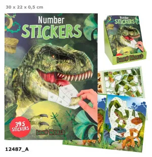 Dino world number stickers kuva