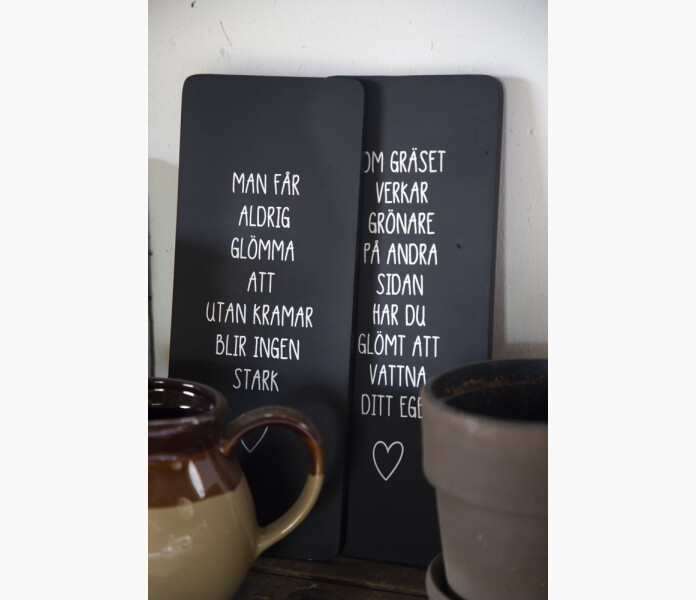 Tratavla svart Om graset verkare gronare..12x13cm 2 image