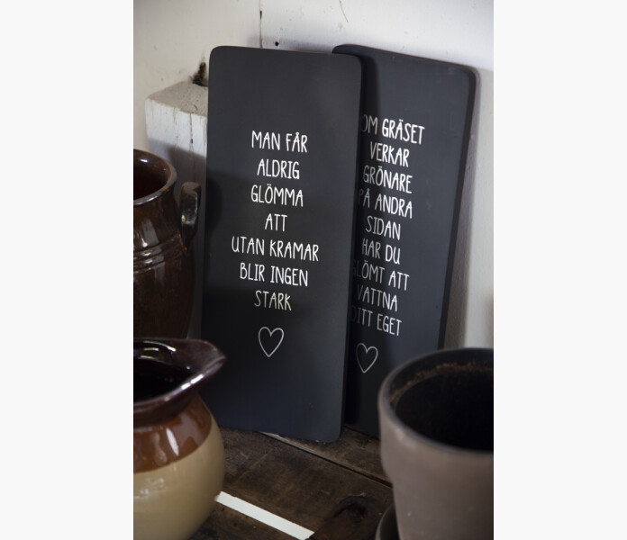 Tratavla svart Om graset verkare gronare..12x13cm 3 image