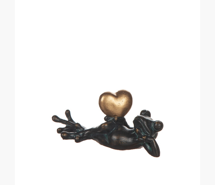 Yoga groda i poly hjarta ligg 15cm image