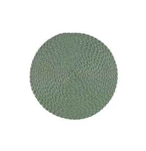 Bordstablett flätad rund 38cm, grön image