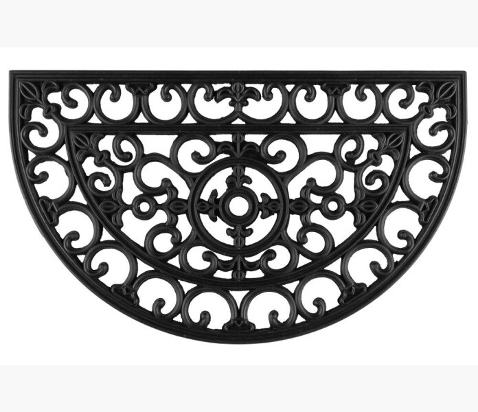 4Living Dorrmatta Ira plast svart halvmane 45x75 image